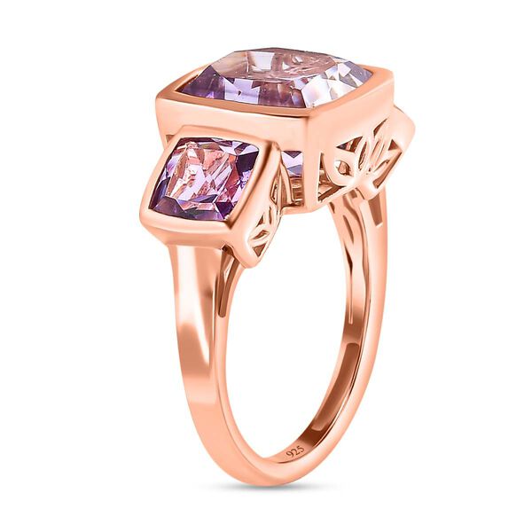Rose De France Amethyst Ring, 925 Silber ros&eacute;vergoldet (Gr&ouml;&szlig;e 17.00) ca. 6.54 ct image number 4