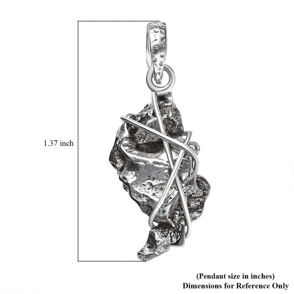 Muonionalusta Meteorit Anh&auml;nger 925 Silber rhodiniert ca. 27.64 ct image number 6