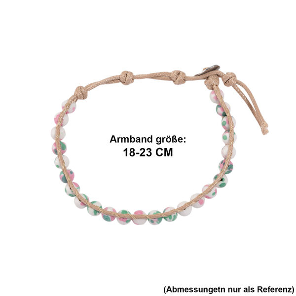 Flexibles mehrfarbiges Regenblumen-Yuhua-Quarzit Armband - 35 ct. image number 6