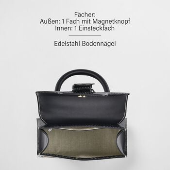 Grand Pelle  - Echtleder Handtasche, schwarz