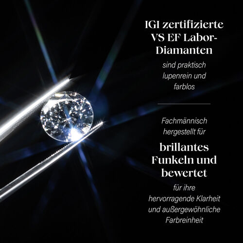 LUXURIANT DIAMOND- IGI zertifizierter VS-EF Labor Diamant Ring in 950 Platin - 1,60 ct. image number 6