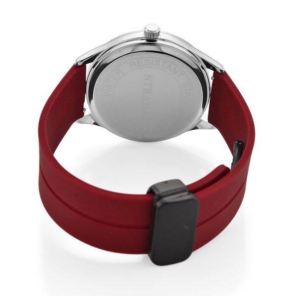 STRADA - Armbanduhr Legierung, silberfarben, Zifferblatt Braun-Hydraulic, 3 ATM wasserdicht image number 6