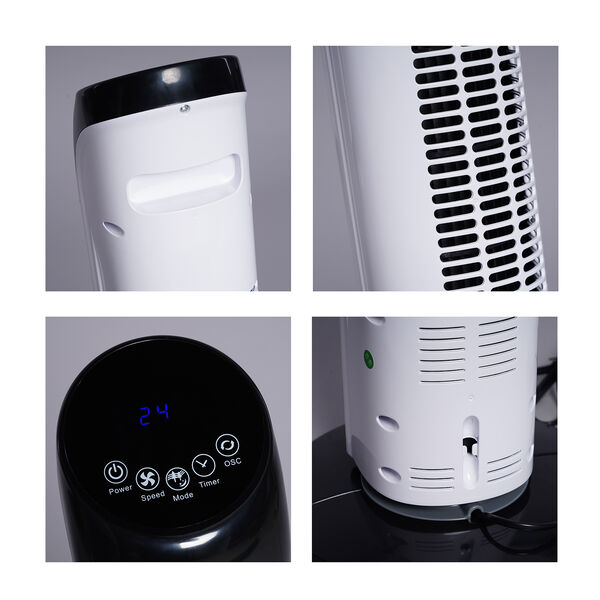 K&uuml;hlturmventilator, Gr&ouml;&szlig;e 24x24x83,8 cm, Wei&szlig;+Schwarz image number 3