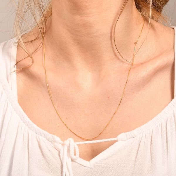 925 Silber vergoldetKette ca. 60 cm ca. 2,40g image number 4