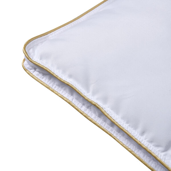 Serenity Night 2er-Set Satin Kissenbezug mit goldener Paspelierung image number 4