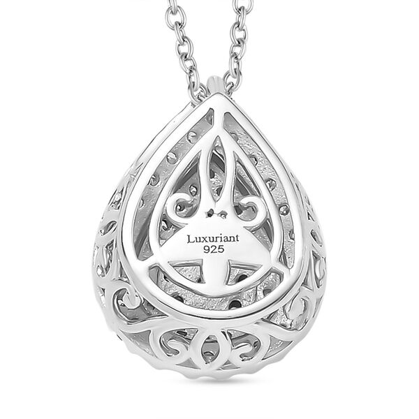 LUXURIANT SGL zertifizierter VS Labor Diamant Anh&auml;nger mit 45cm Kette, 925 Silber rhodiniert - 1 ct. image number 5