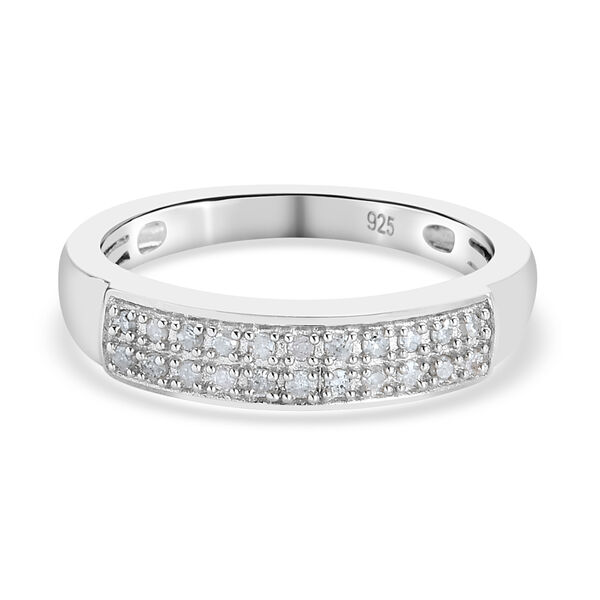 Diamant Ring 925 Silber platiniert  ca. 0,15 ct