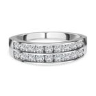 Moissanit Ring 925 Silber rhodiniert (Größe 16.00) ca. 1,07 ct