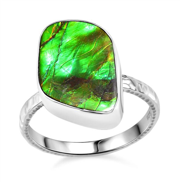 Ammolit Ring, 925 Silber rhodiniert, (Größe 20.00) ca. 6.66 ct image number 4