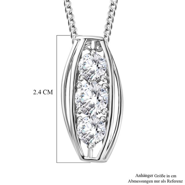 Moissanit Anh&auml;nger mit 45cm Kette - 1,58 ct. image number 6