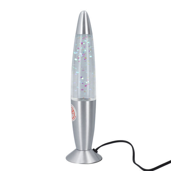 HOMESMART - dekorative Glitzerlampe mit entspannendem Lichtspiel, H&ouml;he 33,5 cm, Transparent image number 3