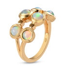Natürlicher, äthiopischer Opal-Ring, 925 Silber vergoldet  ca. 1,05 ct image number 4