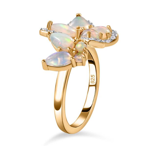 AA Natürlicher, äthiopischer Welo Opal und Zirkon Ring - 2,12 ct. image number 5