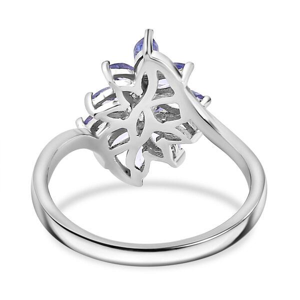 Tansanit Ring 925 Silber rhodiniert (Größe 16.00) ca. 0,95 ct image number 6