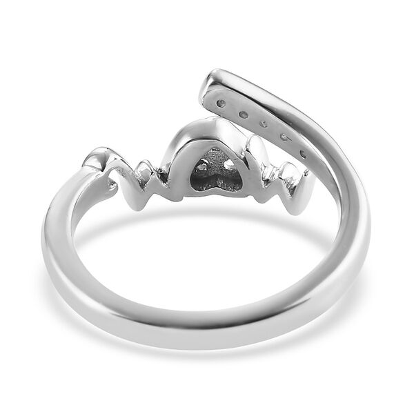 LUSTRO STELLA Hergestellt mit ZIRKONIA MOM Ring 925 Silber Platin-Überzug image number 5