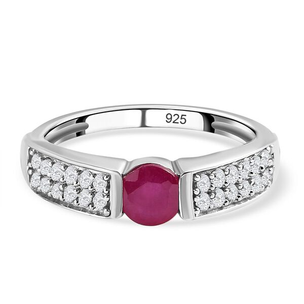 Afrikanischer Rubin und Zirkon-Ring - 1,26 ct.