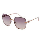 SOLE & LUCE - Transparente Poliriesende Sonnenbrille mit Farbverlauf in braun-lila