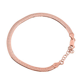 Fischgrätenarmband 18cm in vergoldetem 925er Silber