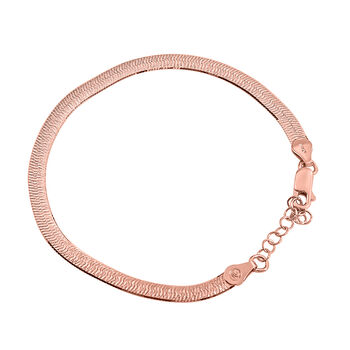 Fischgr&auml;tenarmband 18cm in vergoldetem 925er Silber