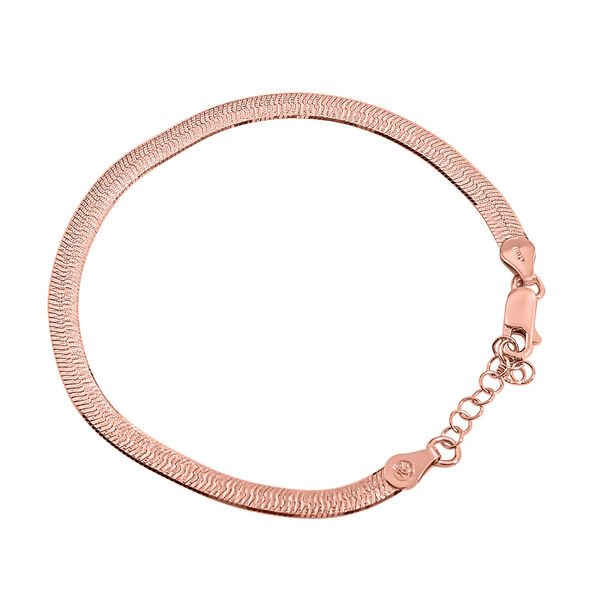 Fischgrätenarmband 18cm in vergoldetem 925er Silber image number 0