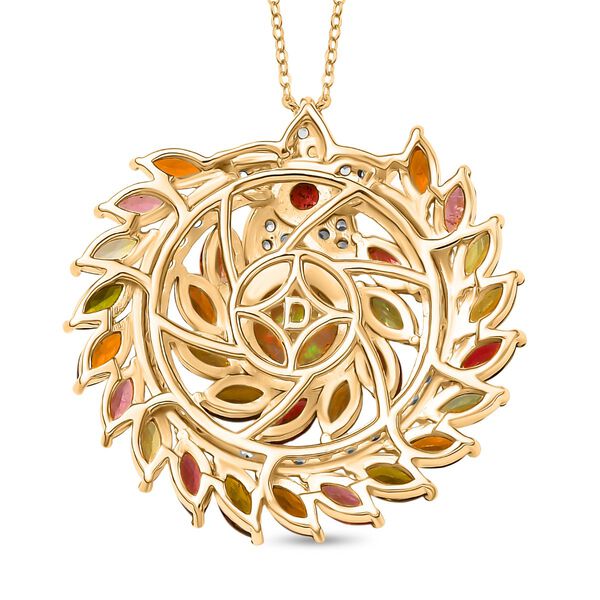 D'Joy AA Natürlicher, äthiopischer Welo Opal, Multi Turmalin und Zirkon Anhänger mit 50cm Kette - 5,54 ct. image number 5