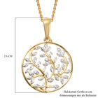 Diamant Lebensbaum Anhänger mit Silberkette ca. 50 cm 925 Silber vergoldet image number 5