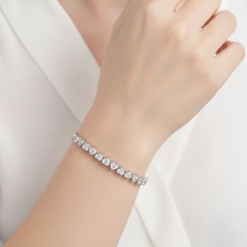 LUXURIANT SGL zertifizierte SI-GH Labor Diamant 45cm Halskette und 19cm Armband