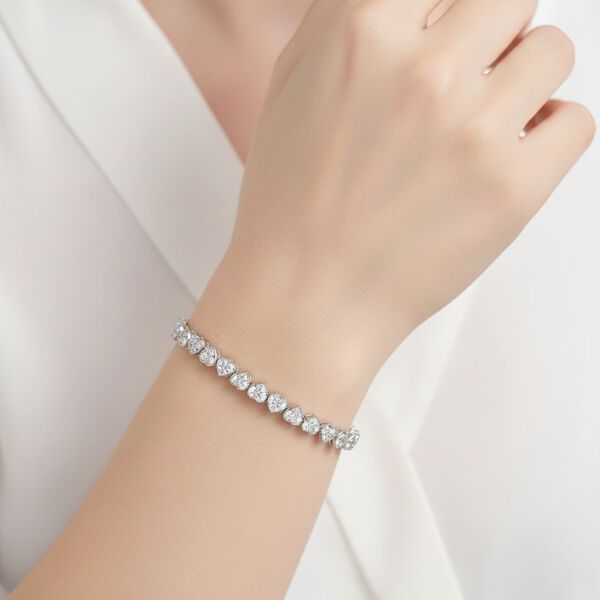 LUXURIANT SGL zertifizierte SI-GH Labor Diamant 45cm Halskette und 19cm Armband image number 3