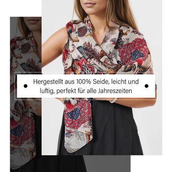 2er Set Luxus 100% Seidenschal und Bergkristall Chakra-Armband