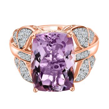 GP Italian Garden Kollektion- Rose De France Amethyst, Zirkon und Saphir-Ring - 7,01 ct.