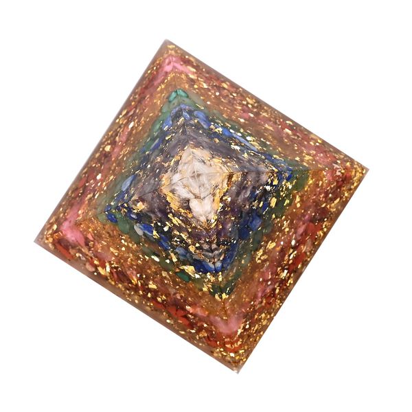 LIVMORE Kristall Pyramide Dekoration aus Kristall und Resin, 6cm, Mehrfarbig image number 5