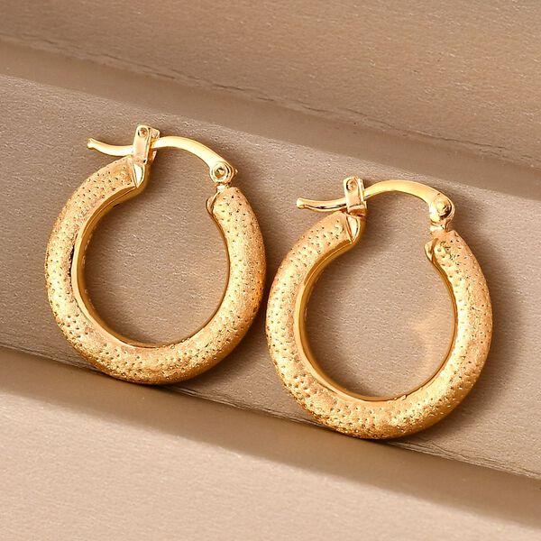 ILIANA Chunky strukturierte Creolen image number 1