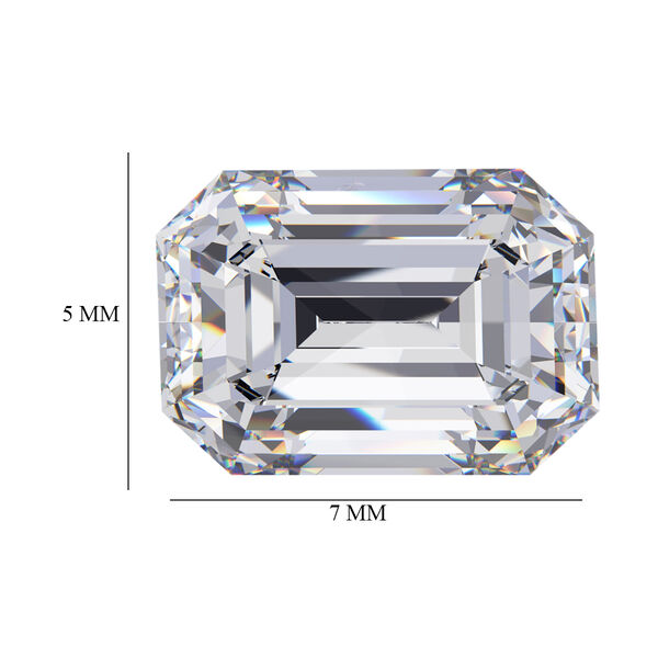 Moissanite Octagon 7x5 Faceted Cut 1A 1.00 Ct image number 5