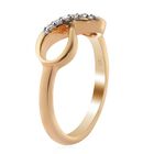 Diamant Infinity Ring 925 Silber 585 Vergoldet image number 4