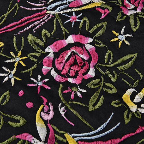 Schmuckorganizer aus Satin mit Stickerei und 5 Premium-Poliertüchern, 20x9cm, Schwarz image number 11