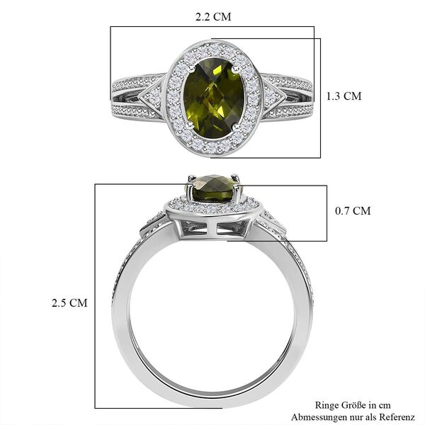 AA Vesuvianit und Zirkon Ring- 1,72 ct. image number 7