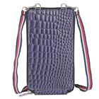 100% echte Leder Crossbody Handy-Geldbörse mit RFID Schutz und Krokoprägung, Violett image number 2