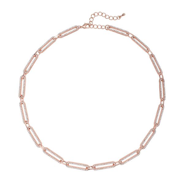 Wei&szlig;e Kristall-Halskette, 45 cm - 2,28 ct.