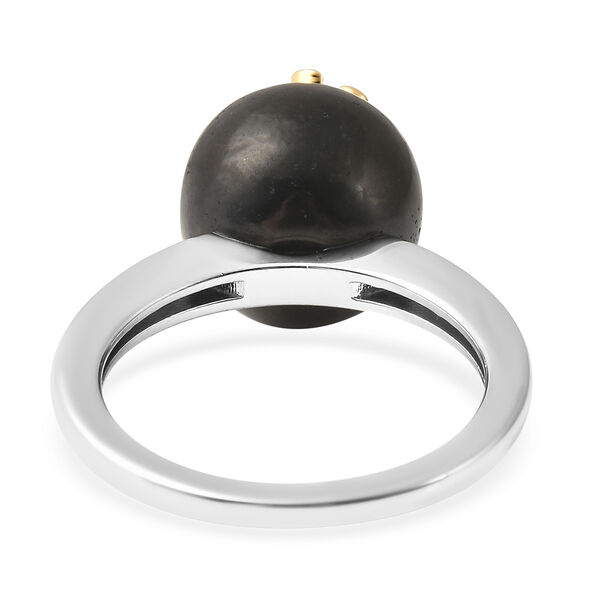 Shungit Ring 925 Silber Bicolor  ca. 10,75 ct image number 6