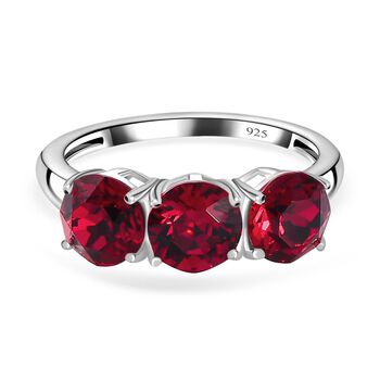 Rubin Kristall Schmuckset 925 Silber