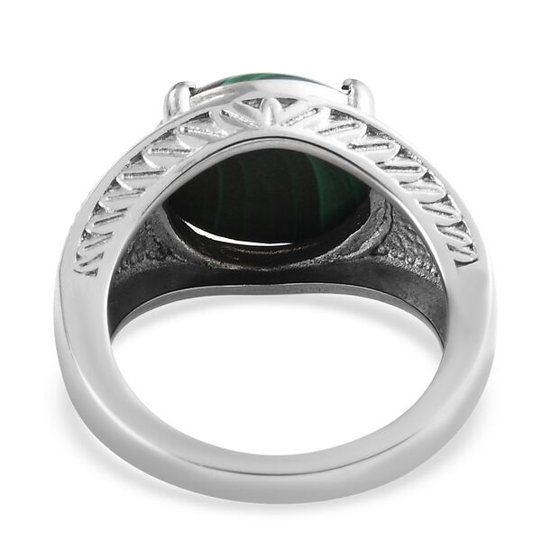 Malachit Ring Edelstahl image number 5