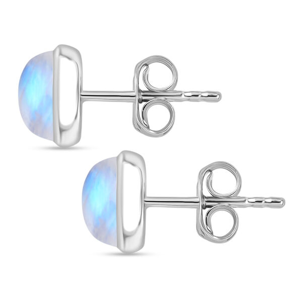 D'Joy AA Meetiyagoda Regenbogen Mondstein Ohrringe 925 Silber platiniert ca. 3.51 ct image number 4