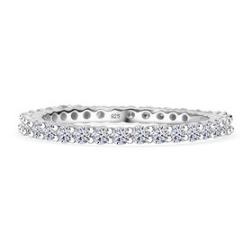 LUXURIANT DIAMOND- SI-GH Labor Diamant Ring, 925 Silber platiniert - 1 ct.