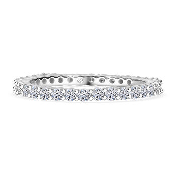 LUXURIANT SI-GH Labor Diamant Ring, 925 Silber platiniert - 1 ct.