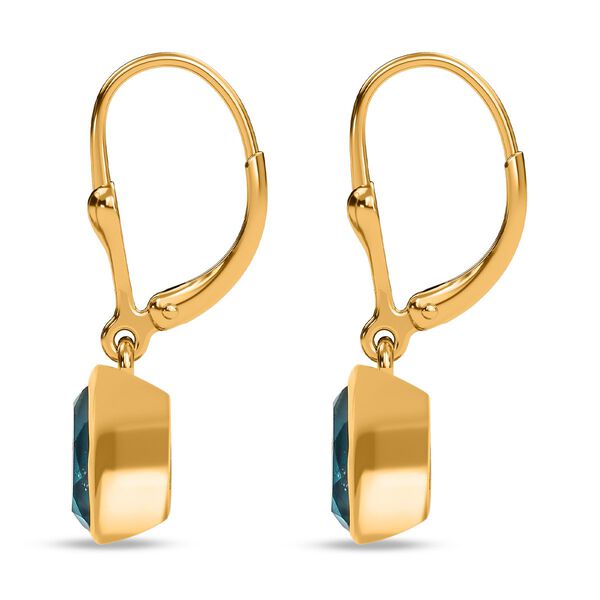 Paraiba Pfau Triplett Quarz Ohrringe - 2,92 ct. image number 3