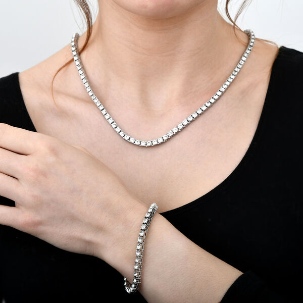 Kristall-Schmuckset in Silberton image number 3