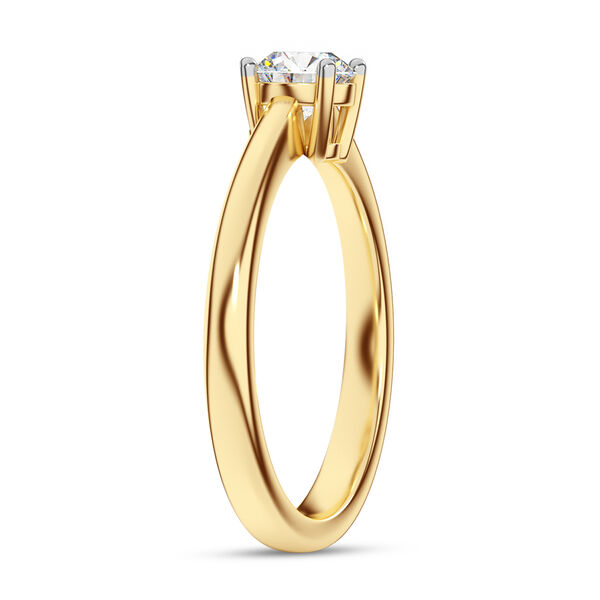 LUXURIANT DIAMOND - Lab Grown Diamant VS-EF SGL zertifiziert Ring, 925 Silber 750 Gelbgold Vermeil (Größe 19.00) ca. 0.50 ct image number 4