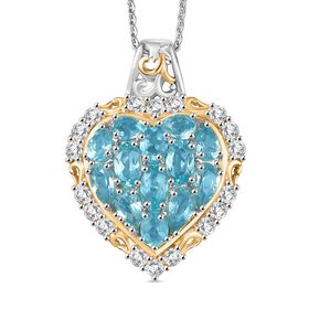 Betroka Blauer Apatit Schmuckset 925 Silber rhodiniert ca. 3.78 ct
