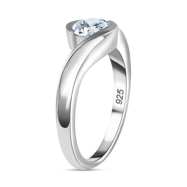 Moissanit Ring, 925 Silber rhodiniert - 0,76 ct. image number 5