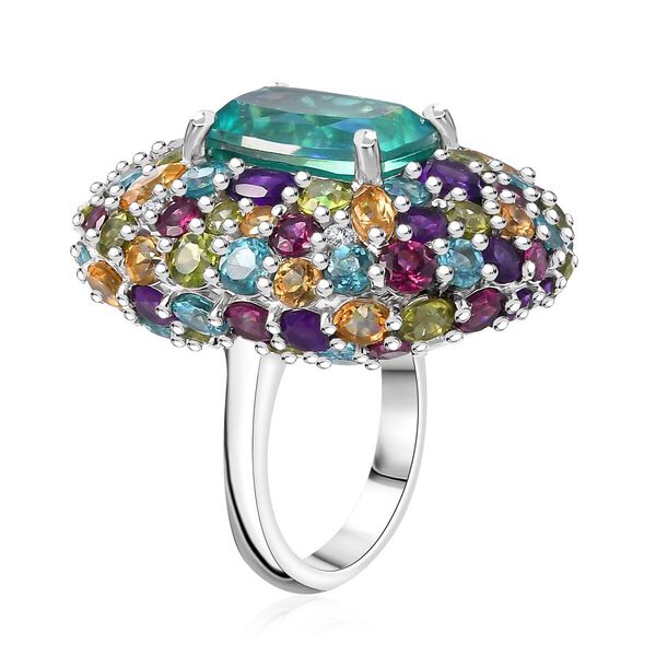 GP Italian Garden Kollektion - AA Pfau Triplett Quarz und Multi-Edelstein-Ring - 20,23 ct. image number 3